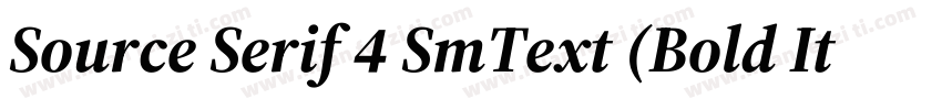 Source Serif 4 SmText (Bold Italic)字体转换